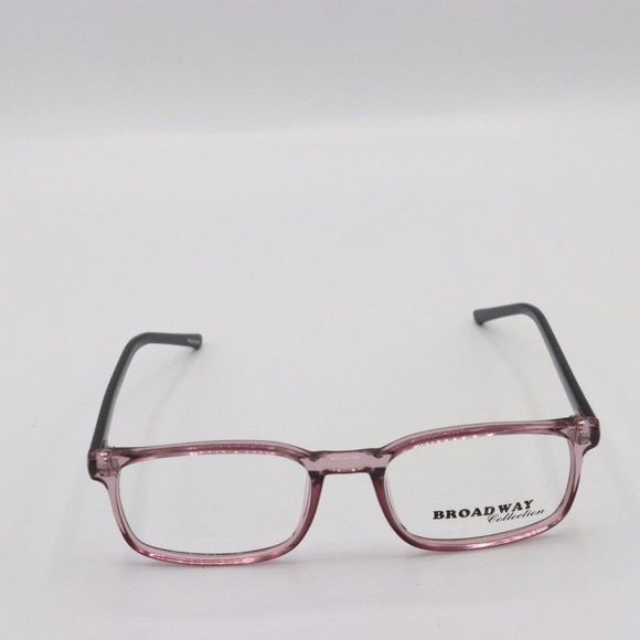 Purple Rectangle Broadway Plastic Eyeglasses - Picture 1 of 2